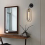 Opviq Cerco - 3151 Aplique de Pared Negro y Oro
